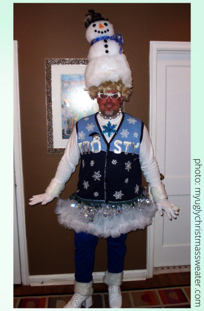Embellish a Vintage FROSTY Sweater and Win an Ugly Christmas Sweater Contest