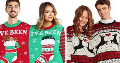 Two Person Christmas Sweater is Double the Fun