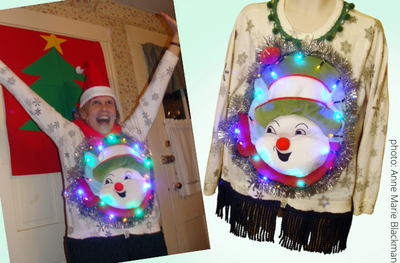 How to Make a (winning!) DIY Puffy Frosty Ugly Christmas Sweater