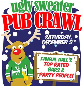 Boston Ugly Christmas Sweater Pub Crawl