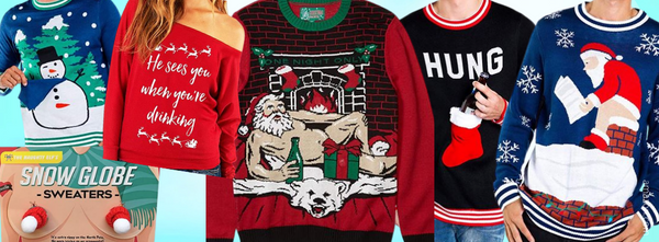 Getuglysweaters Drunk Santa Ugly Christmas Sweater Women's