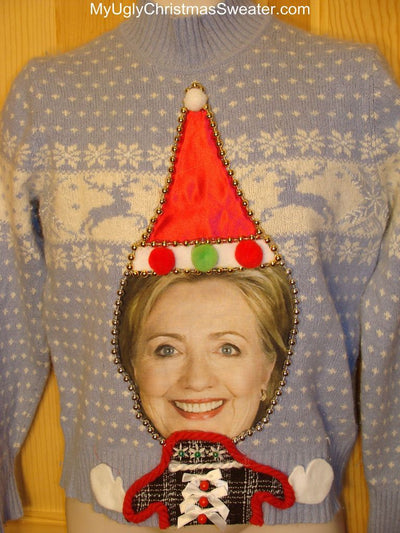 hillary clinton christmas sweater