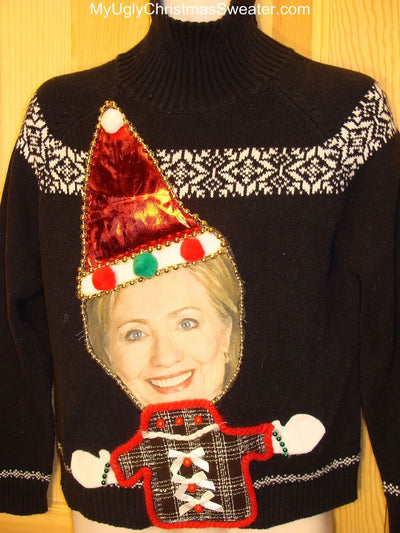 hillary clinton christmas sweater