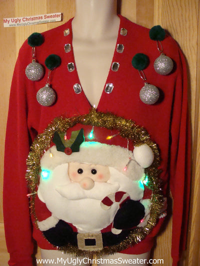 funny christmas sweater with lights 