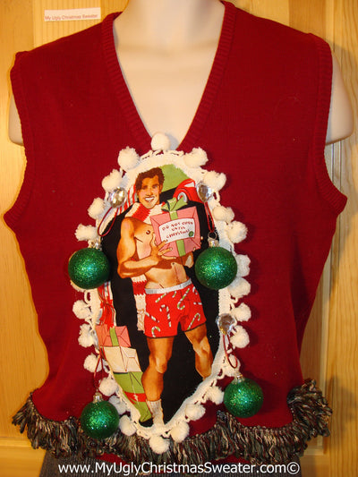 tacky mens christmas vest
