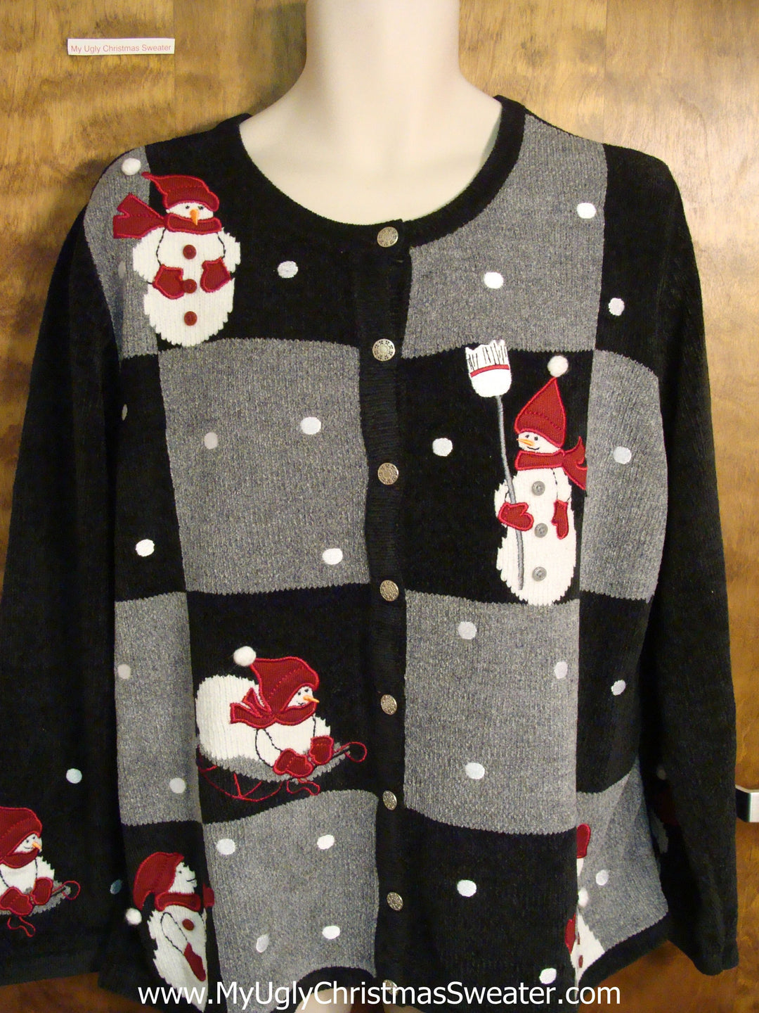 Cute Snowmen and Snow XXXL Ugly Christmas Jumper My Ugly Christmas Sweater