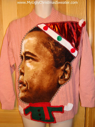 obama christmas sweater