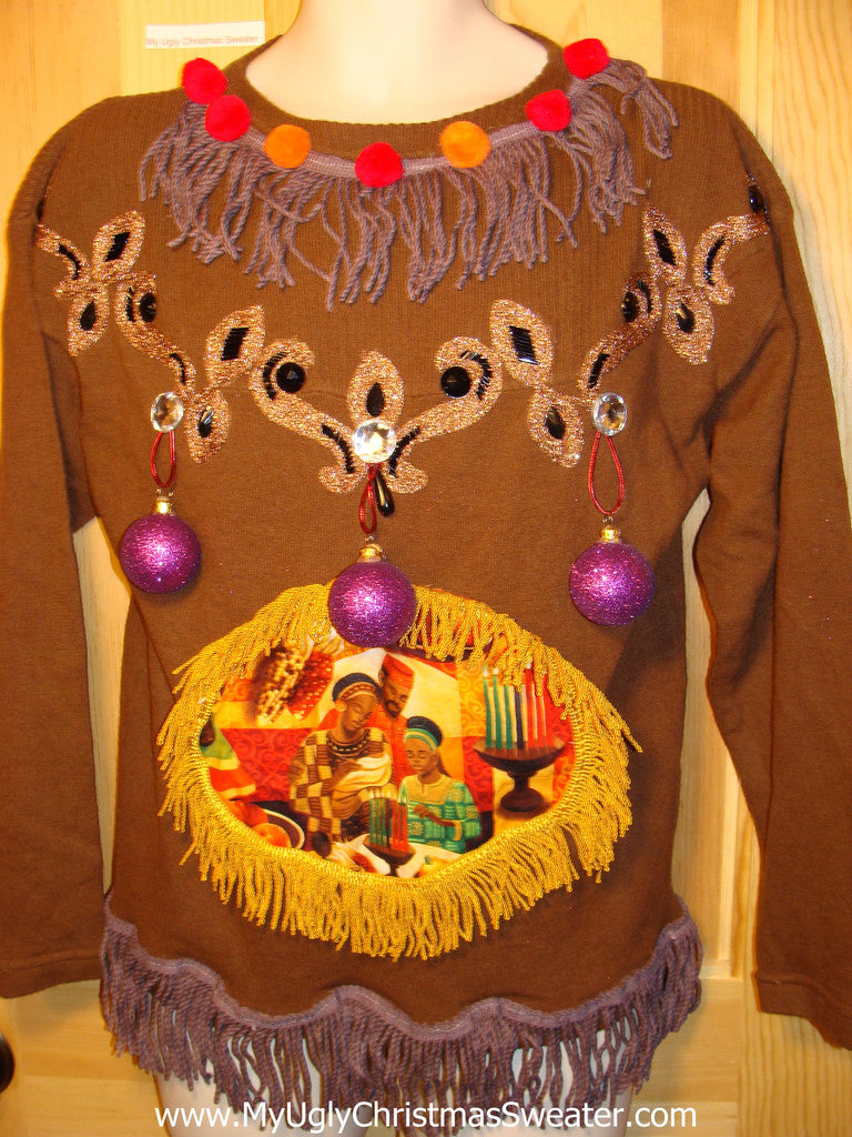 Ugly kwanzaa sweater hotsell